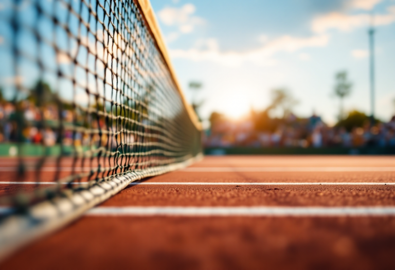 Giocatori di tennis in azione alla Hopman Cup in Italia