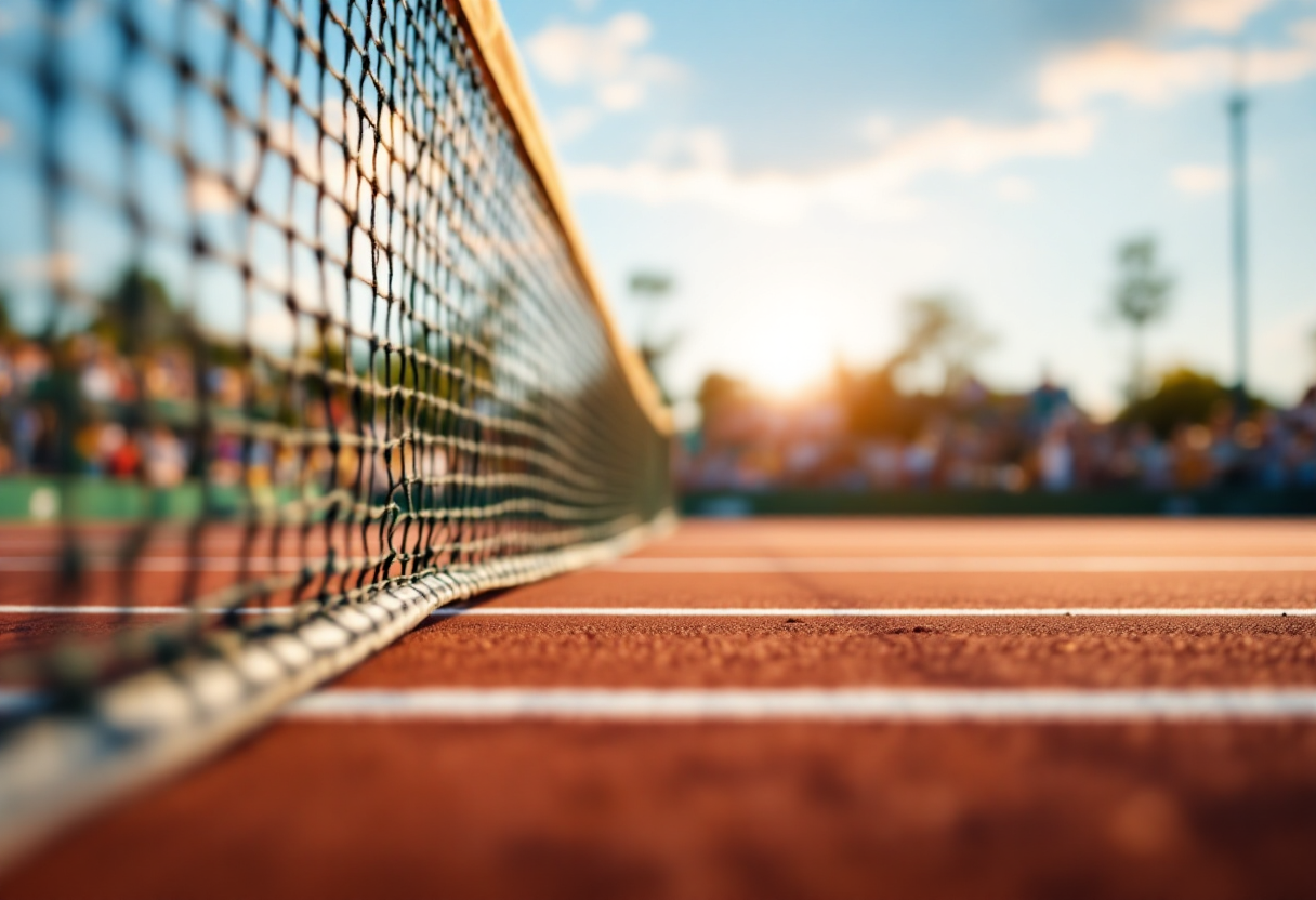 Giocatori di tennis in azione alla Hopman Cup in Italia