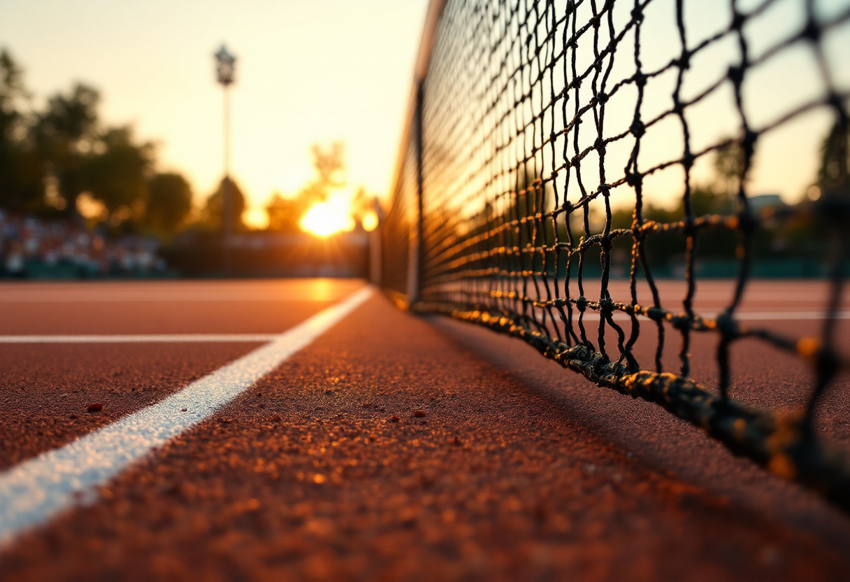 Jasmine Paolini e Renzo Furlan durante un evento di tennis
