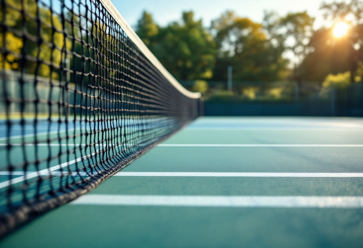 Jasmine Paolini sorride durante una partita di tennis