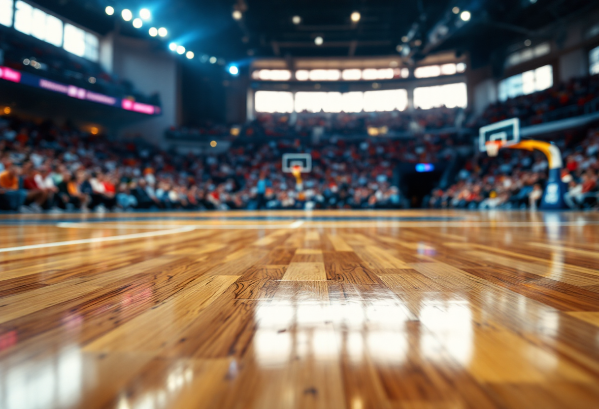 Giocatori dei Knicks festeggiano la vittoria contro i Wizards