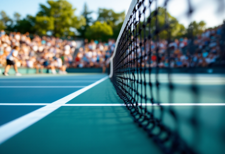 Luciano Darderi durante la finale della Napoli Tennis Cup