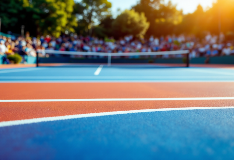 Matteo Berrettini esulta dopo la vittoria ai quarti di finale