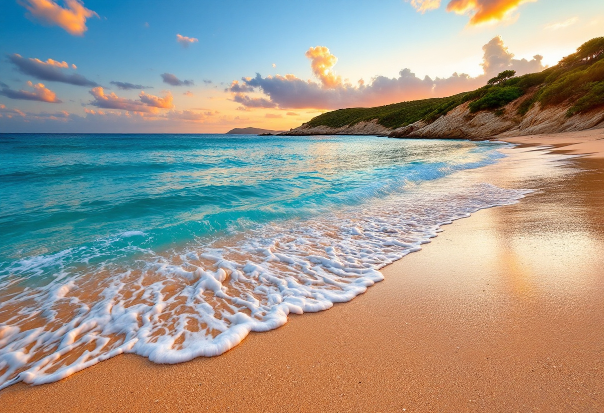 Vista panoramica di Menorca con spiagge e natura