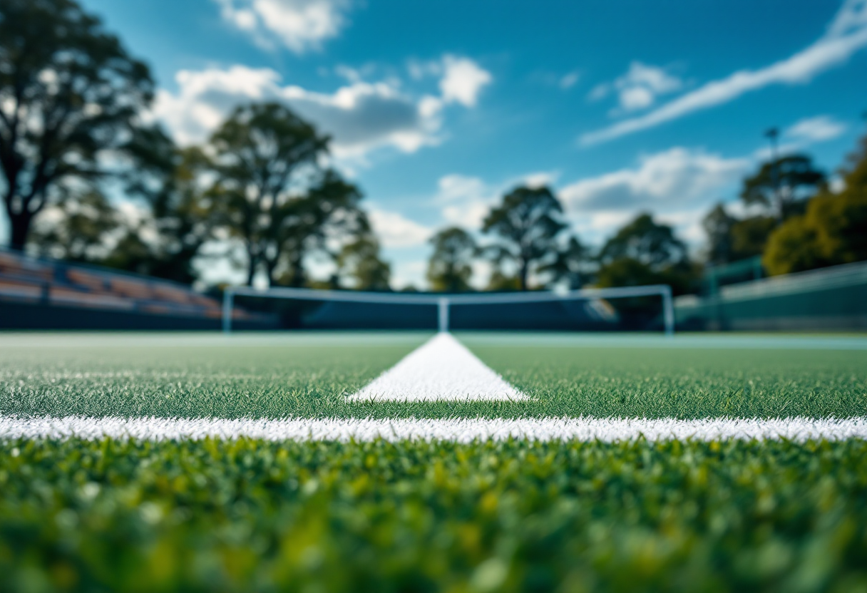 Moise Kouame durante la semifinale di tennis