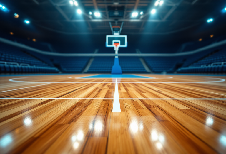 Giocatori del Napoli Basket in azione contro EA7 Milano