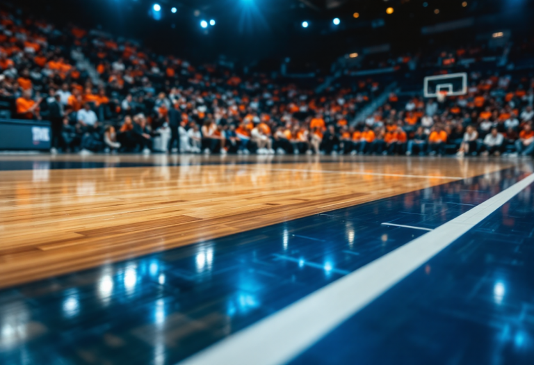 Giocatori di Napoli Basket in azione contro Vanoli Cremona