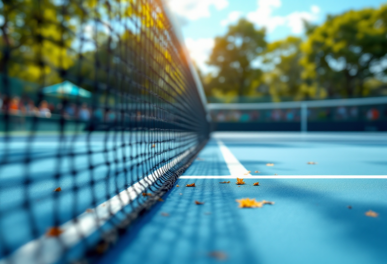Stan Wawrinka in azione durante un torneo di tennis