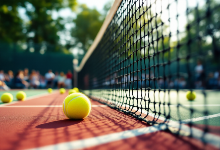 Giocatori di tennis in azione al torneo di Guadalajara