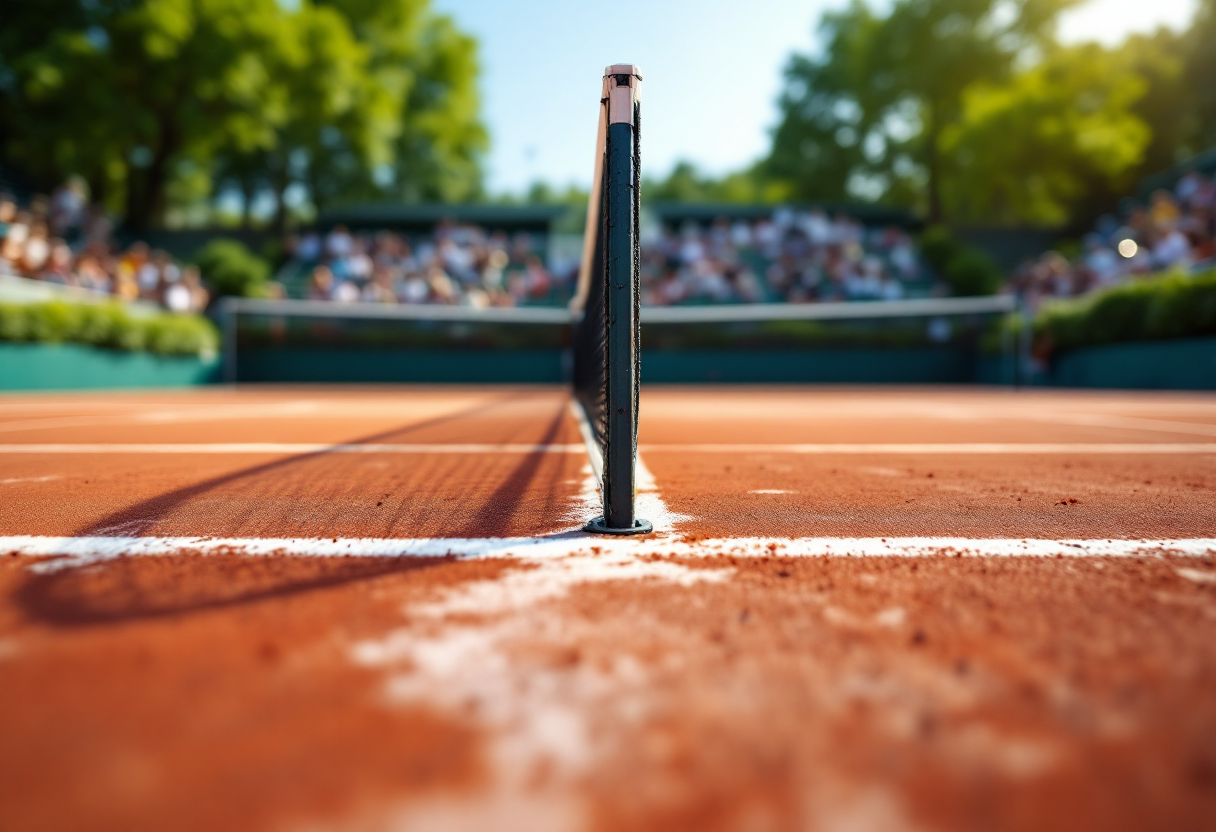 Alexander Zverev in difficoltà durante un match di tennis