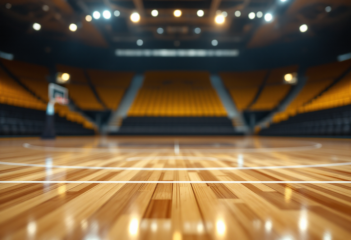 Il coach Vitucci durante l'analisi della vittoria