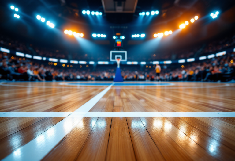 Giocatori di Boston e Indiana in azione durante la notte NBA