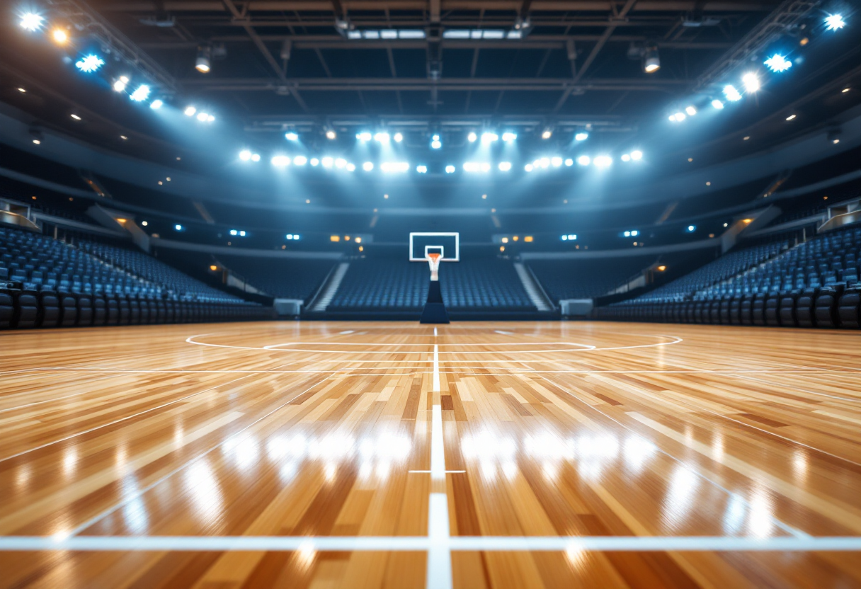 Immagine della partita tra Cantù e Pesaro per i playoff