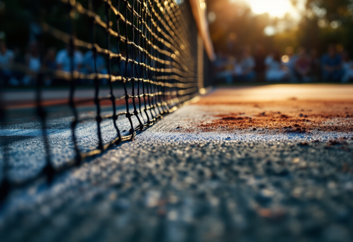 Carlos Alcaraz in azione sulla terra battuta