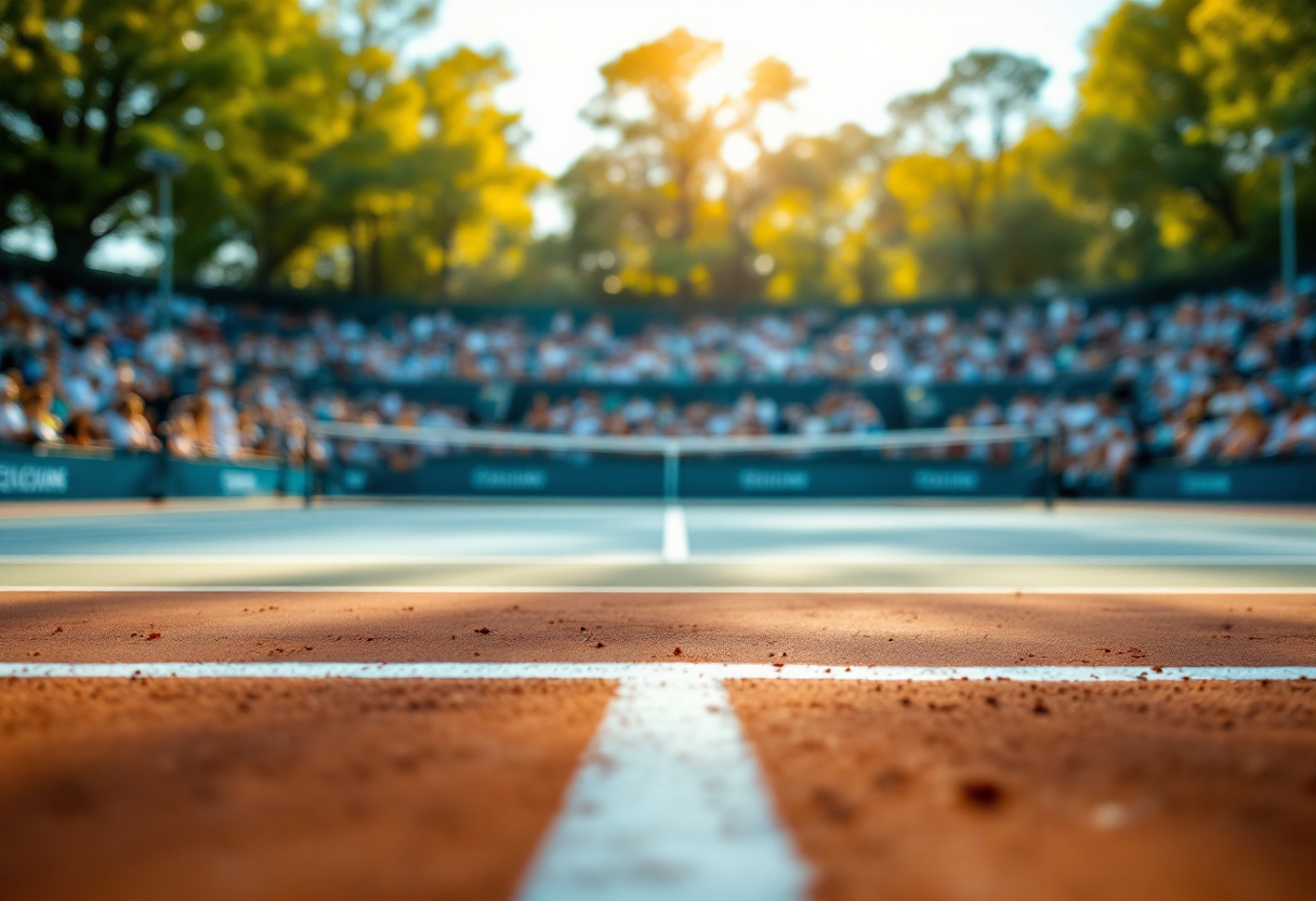 Carlos Alcaraz in azione al Conde de Godó 2025