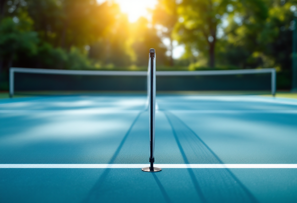 Carlos Alcaraz e Alexander Zverev durante una partita di tennis