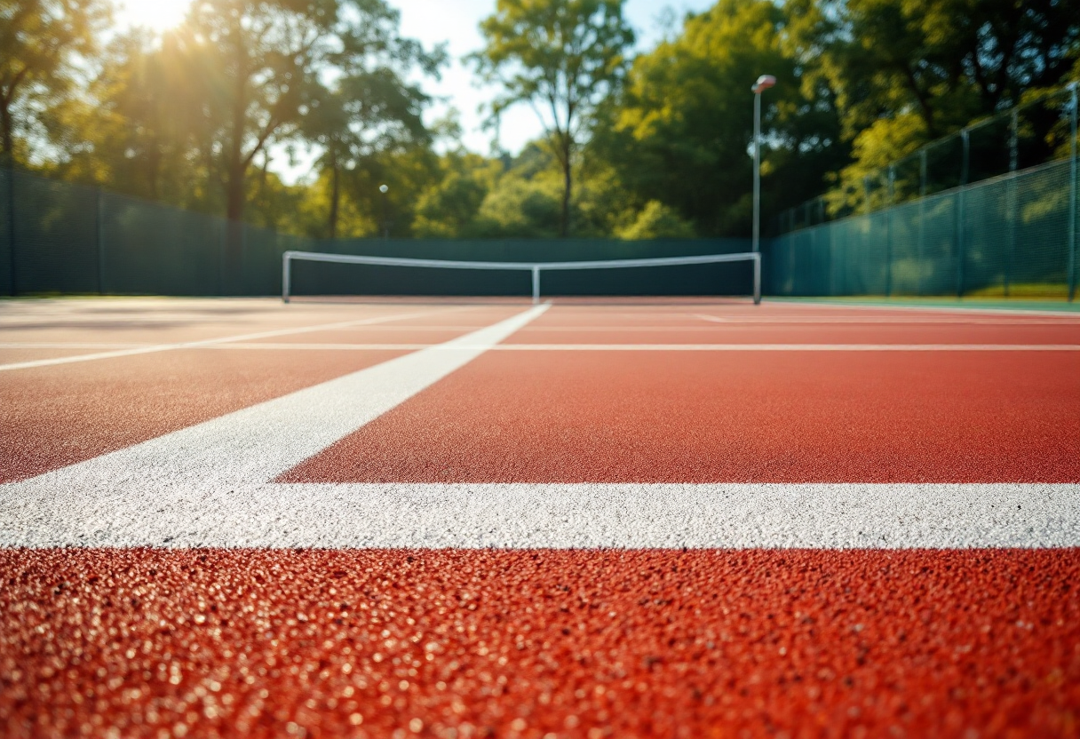 Carlos Alcaraz in azione durante un torneo di tennis
