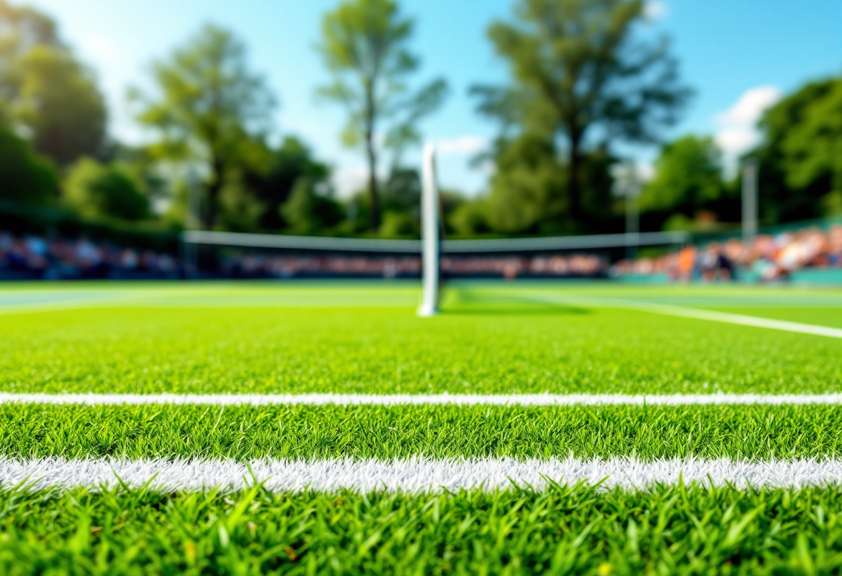 Giocatori in azione al Challenger 50 Roma Garden di tennis