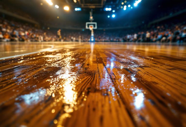 Cleveland Cavaliers in azione contro Miami Heat in gara 3