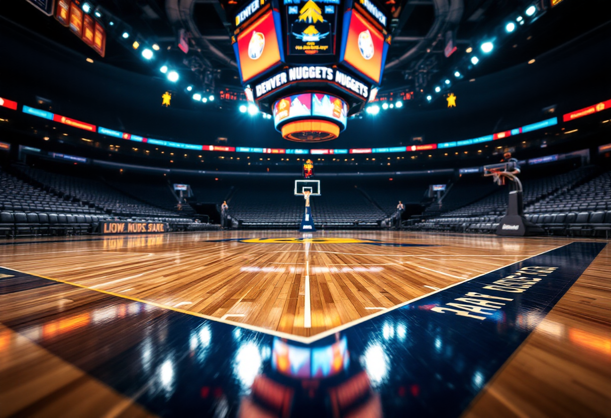 Giocatori dei Denver Nuggets in discussione strategica