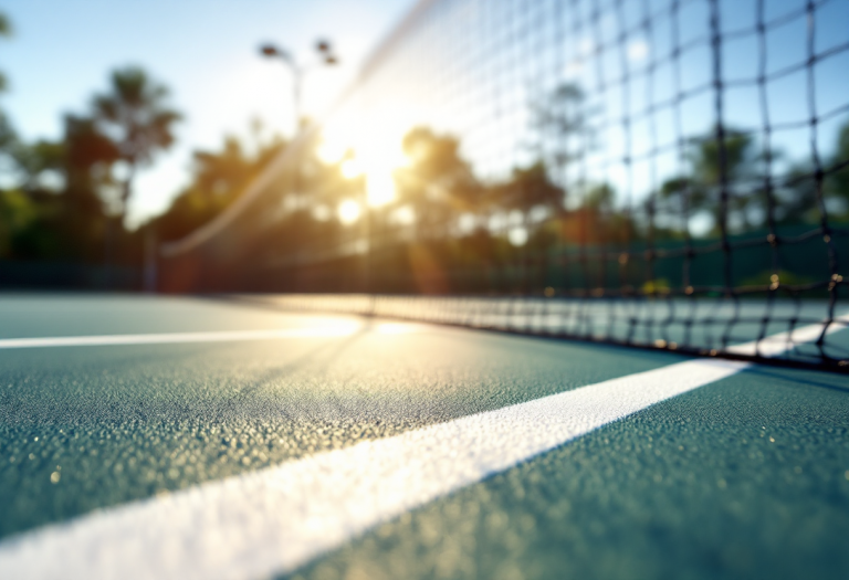 Daria Kasatkina durante un match di tennis in Australia