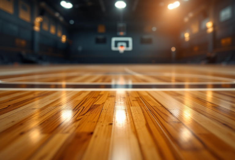 Giocatori della Dinamo Sassari si allenano per la sfida contro Pistoia