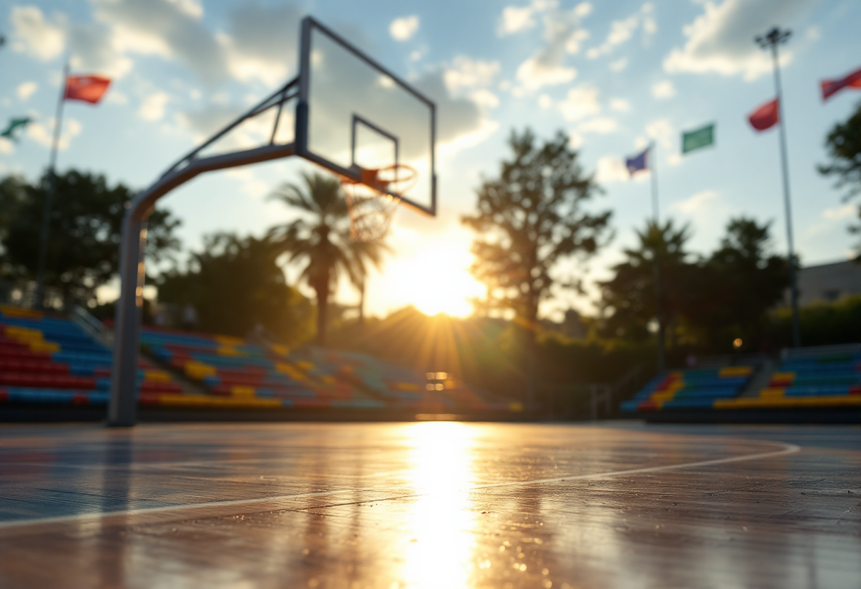 Giocatori in azione durante la partita Dolomiti Energia Trentino