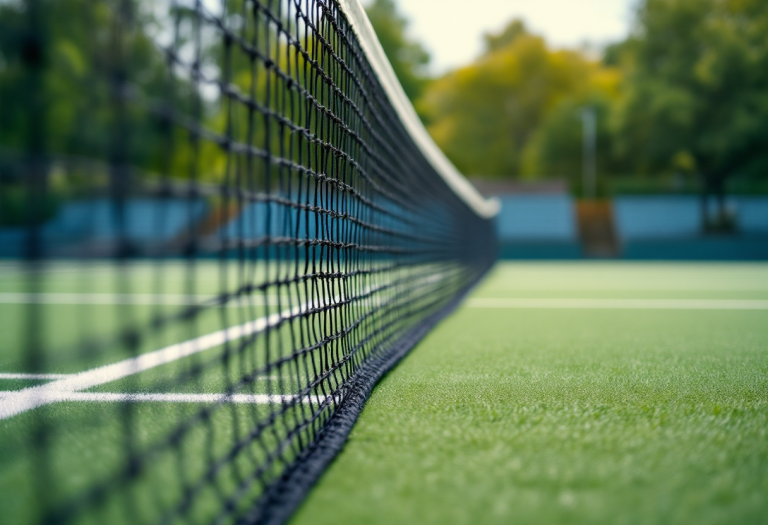 Giocatori di tennis statunitensi in azione sul campo