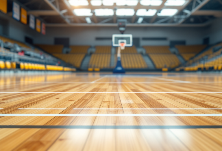 Giocatori di Estra Pistoia in campo contro Virtus Bologna