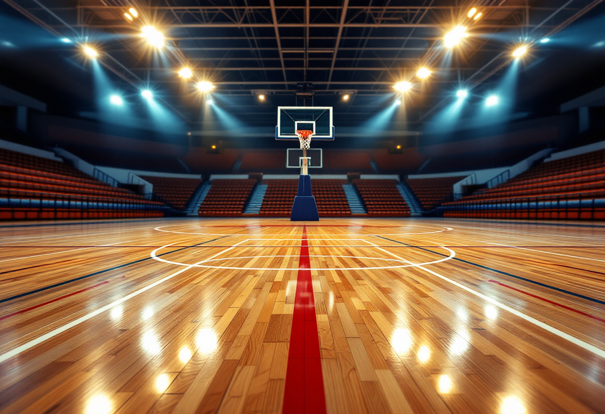 Ettore Messina durante la conferenza post derby lombardo