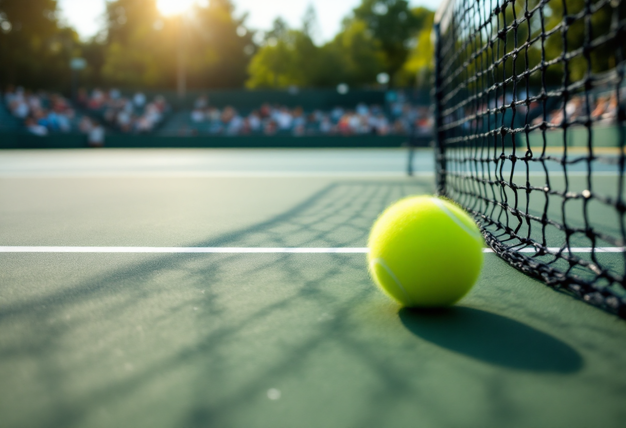 Fabio Fognini durante il match al Masters 1000 di Madrid