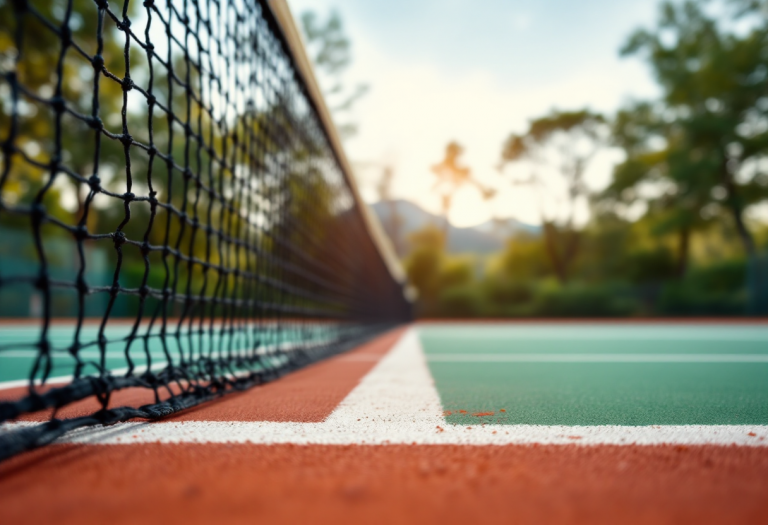 Giovani tennisti italiani in azione sul campo