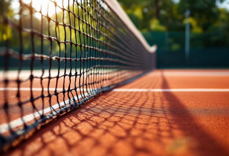 Giovani tennisti italiani in allenamento sul campo