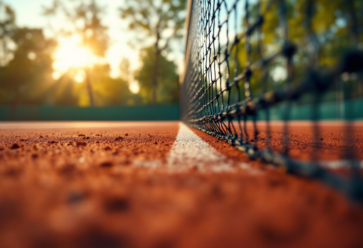 Giovani tennisti italiani in allenamento sul campo
