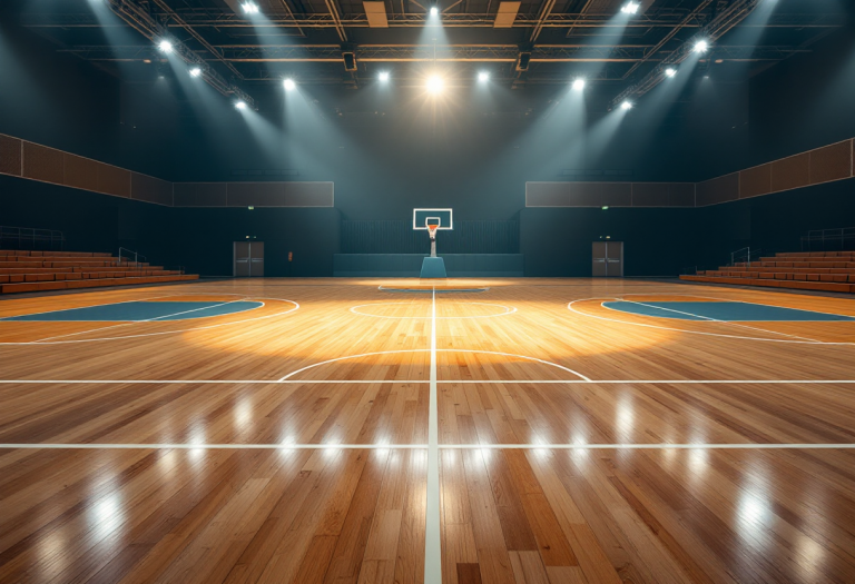 Giocatori di Monaco e Barcellona in azione durante i playoff