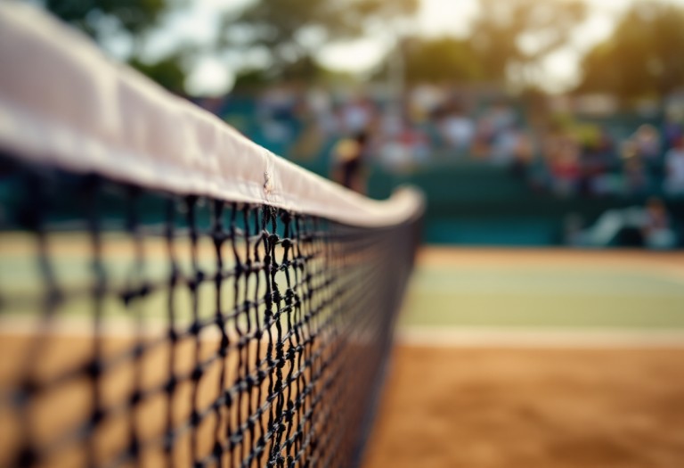 Gauthier Onclin festeggia la vittoria nel torneo di tennis