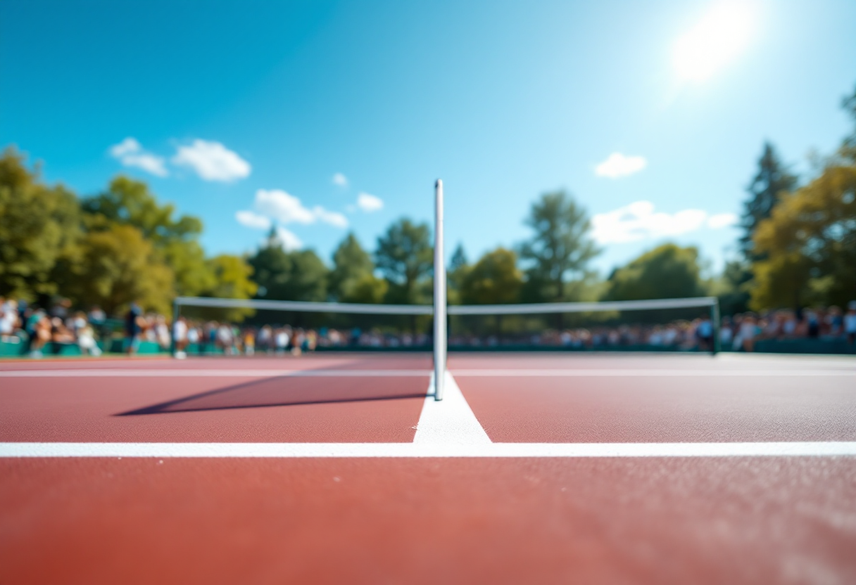 Giovani tennisti emergenti in azione sul campo