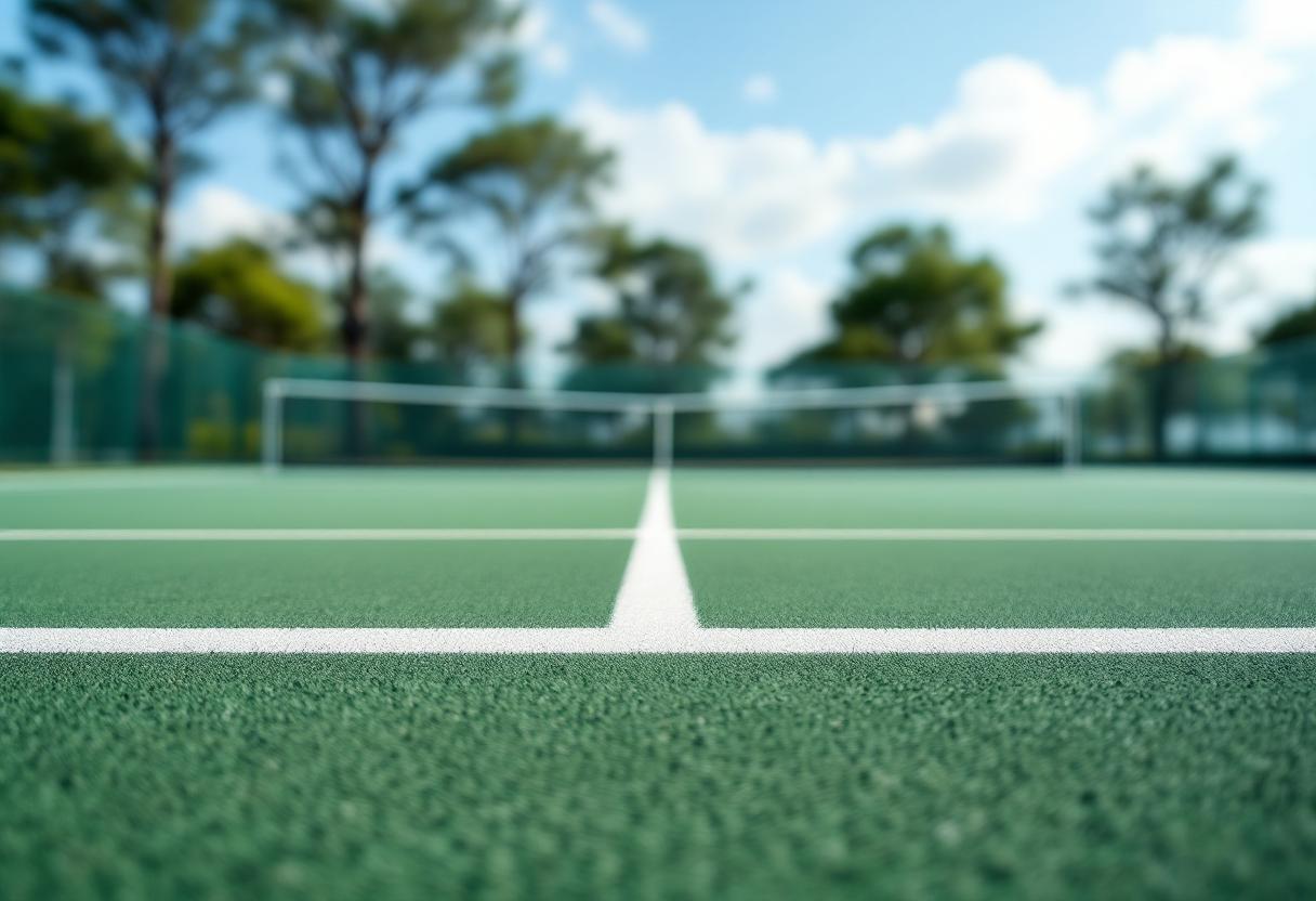 Giovani tennisti italiani in azione sul campo