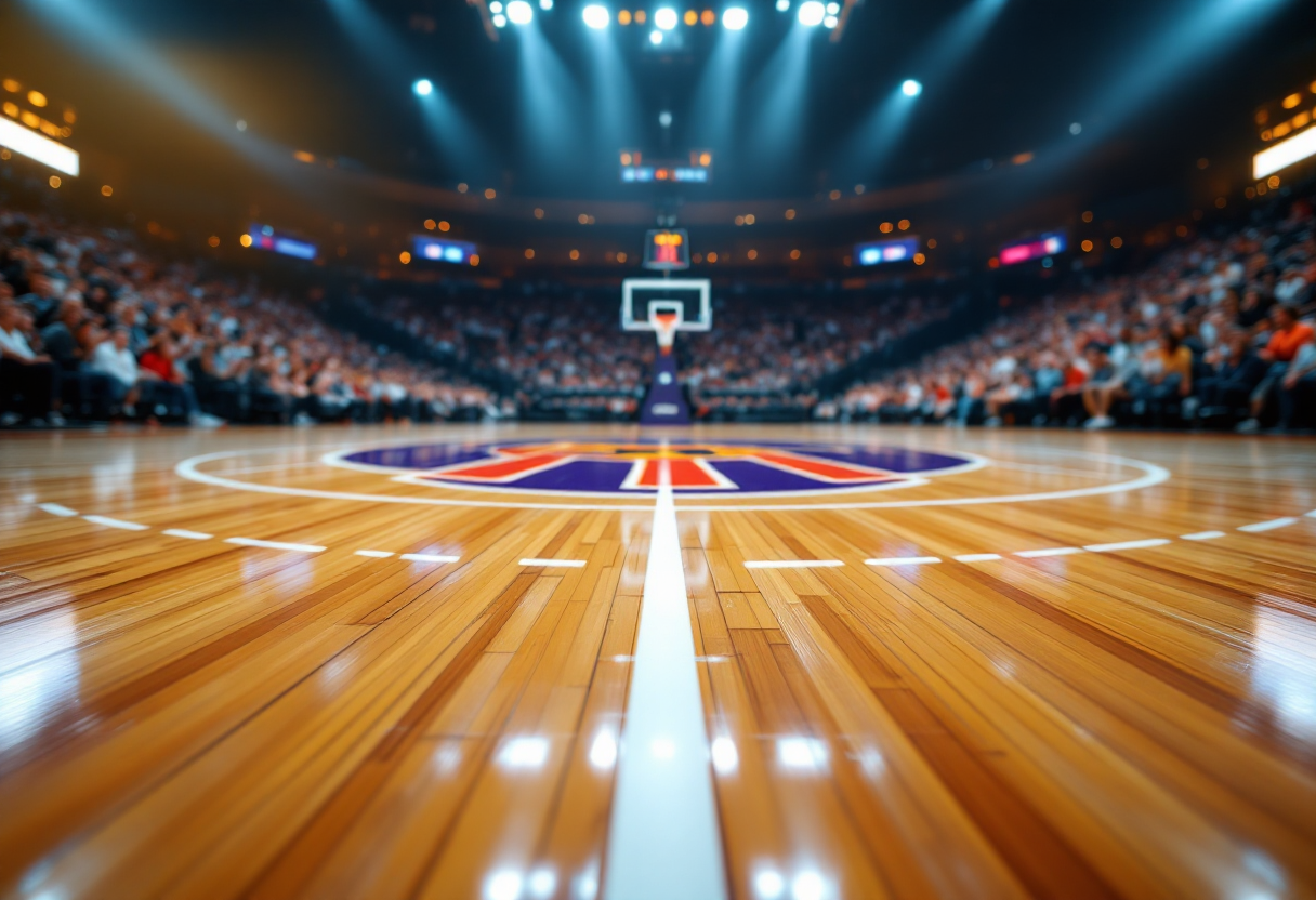 I Golden State Warriors in azione contro i Rockets