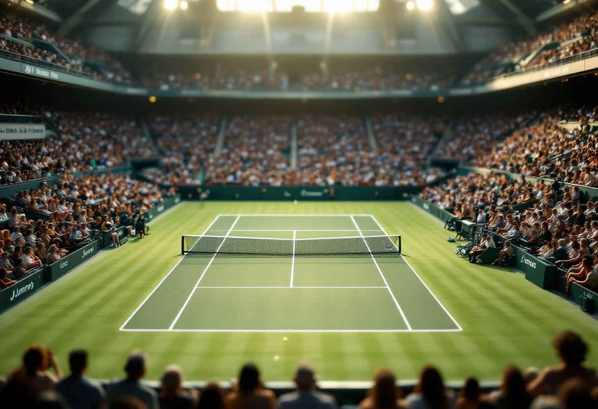 Giocatori di tennis partecipano al torneo inclusivo di Barcellona