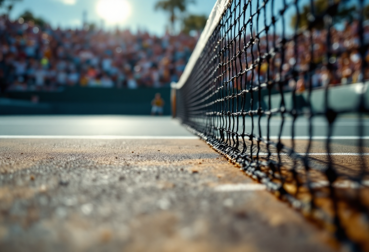 Giocatori di tennis in azione al Center Court di Menorca