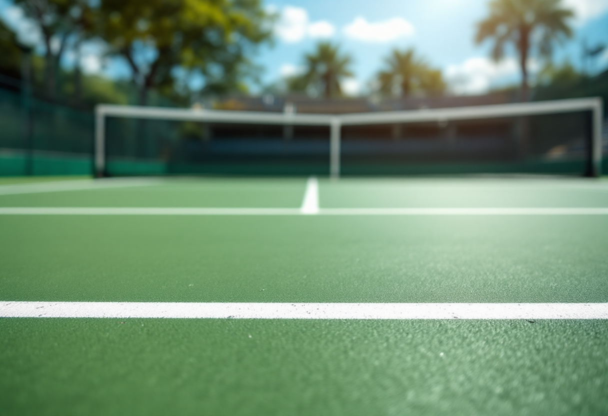 Giocatori italiani in azione al torneo di tennis a Pula