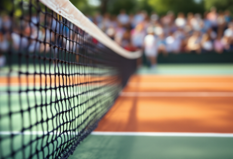 Jacopo Vasamì in azione durante un torneo di tennis