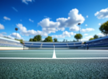 Jana Kovackova in azione durante una partita di tennis