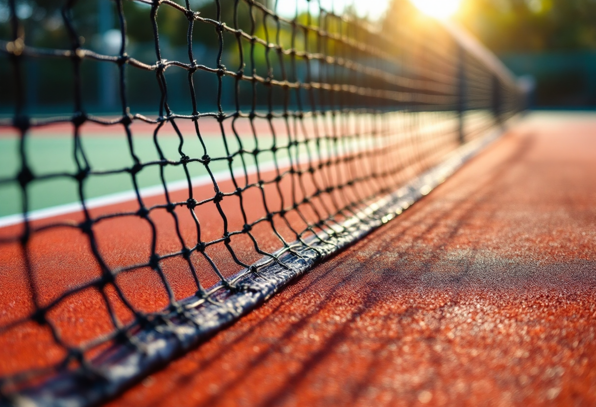 Jannik Sinner durante il suo ritorno in campo