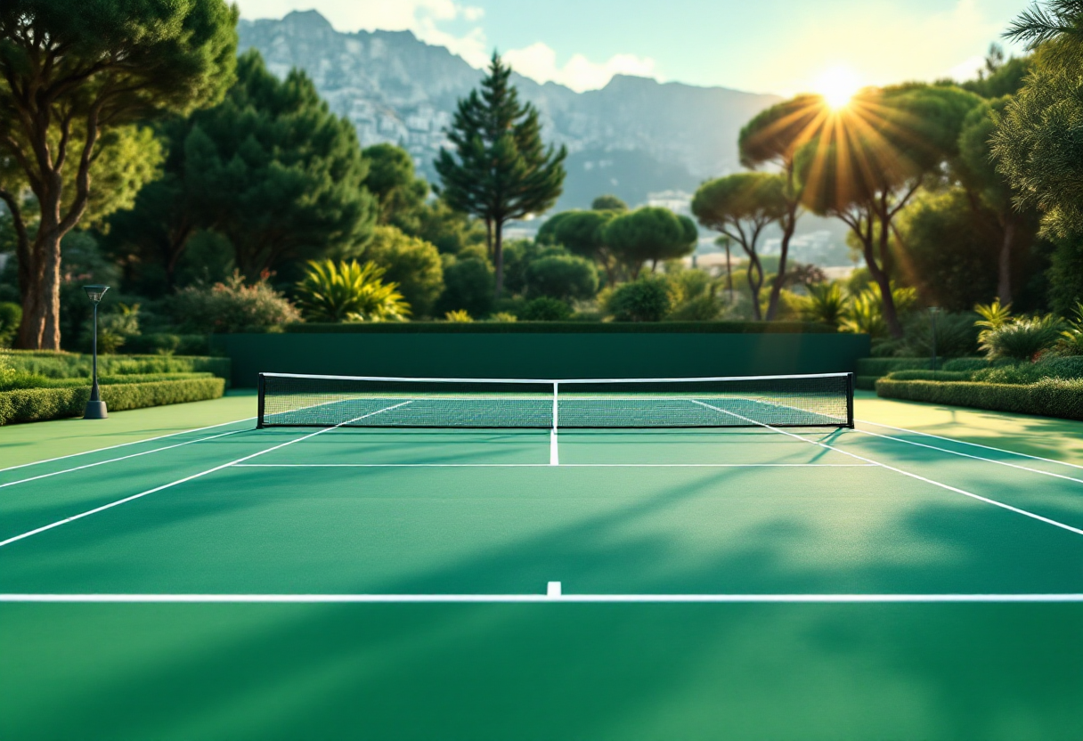 Jannik Sinner durante una sessione di allenamento