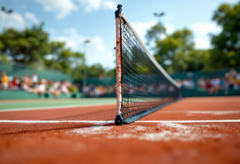 Lorenzo Musetti in azione alla finale del Masters 1000 di Monte Carlo