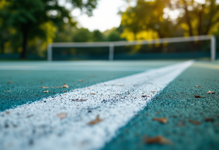 Lorenzo Sonego durante la partita al Masters 1000 di Madrid