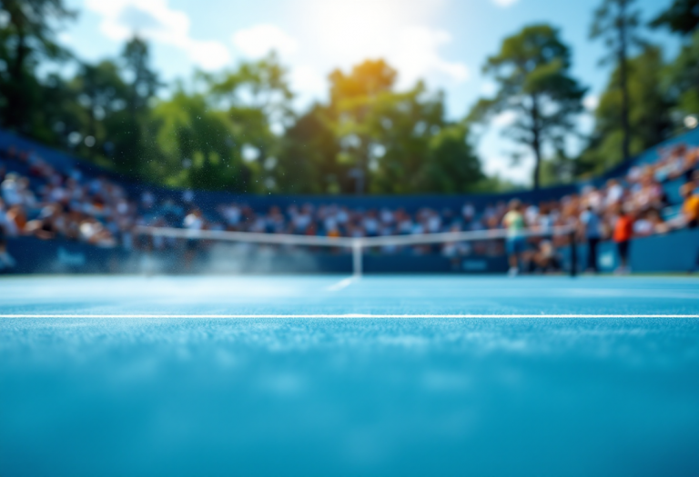 Luciano Darderi in azione durante la finale ATP a Marrakech