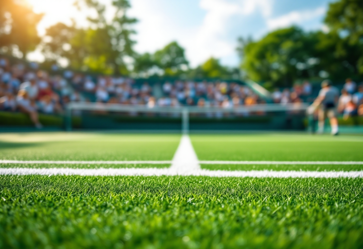 Giocatori di tennis in azione durante un torneo ATP